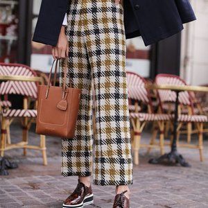 Sea NY Houndstooth Cuffed Wide Leg Pant NWT Extra Rare